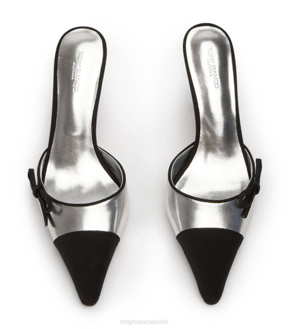 niedrige Absätze| de Tony Bianco Frauen Shirley-Heels Silber schwarz 4624271